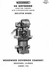 A Woodward SG series lever fuel control bulletin from 1946.   75 years ago in Woodward history.
